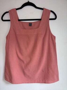 SHEIN Dusty Rose Square Neck Tank Top